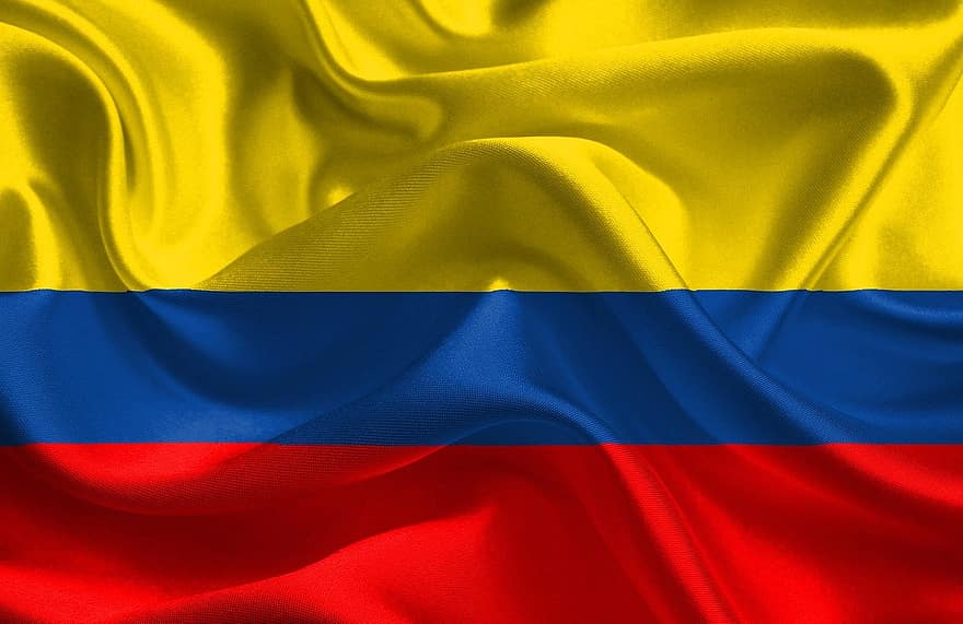 Kolumbia, flaga, flaga kolumbijska, narodowość, kraj, kraje, Bogota, żółty, niebieski, czerwony, paski