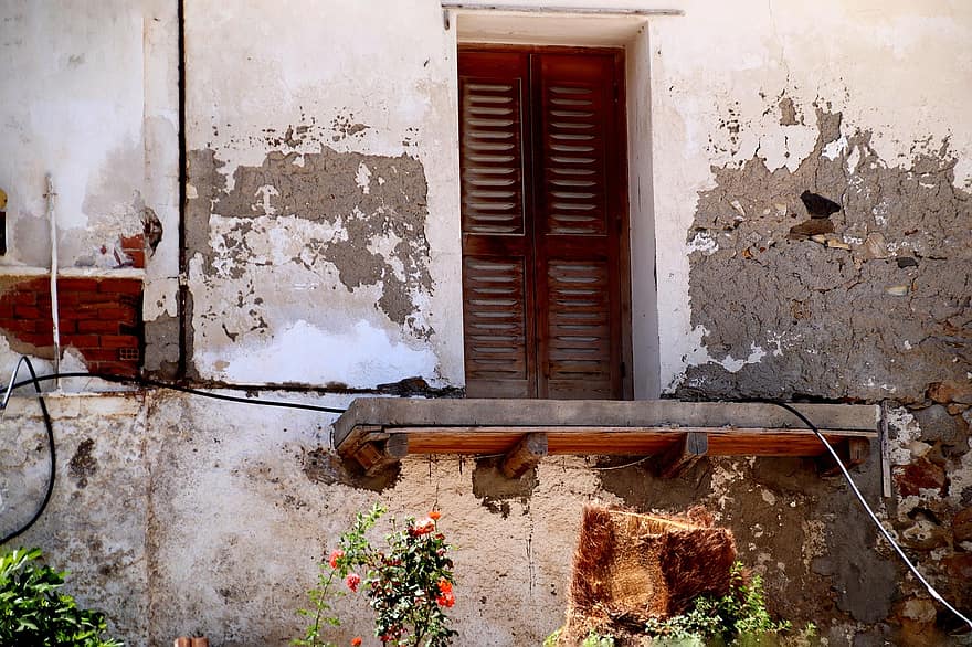 балкон, къща, архитектура, разруха, веранда, Гърция
