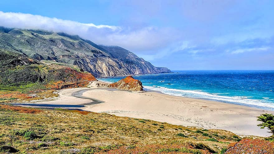 de praia, oceano, mar, natureza, agua, Califórnia