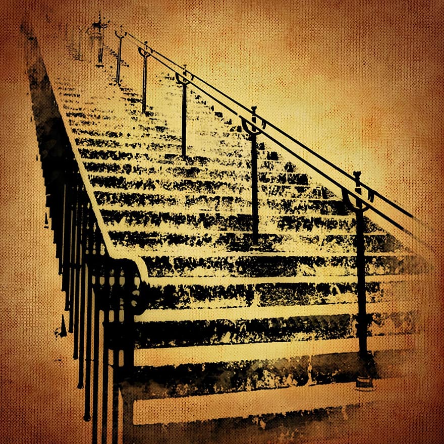 lépcsők, fokozatosan