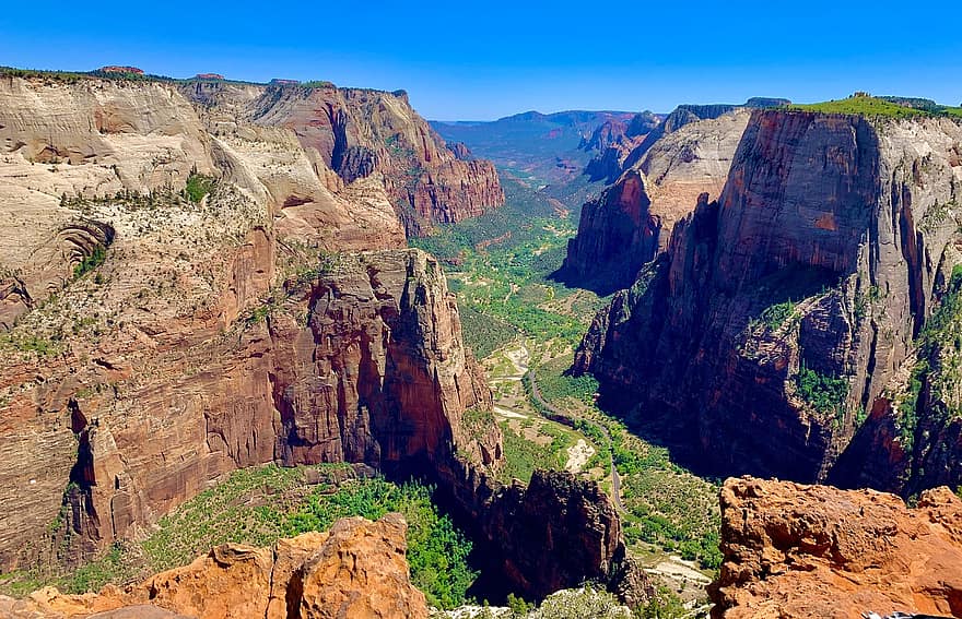 пейзаж, каньон, стръмна скала, пясъчник, планини, скално образуване, парк, природа, панорамен, дестинация, Национален парк