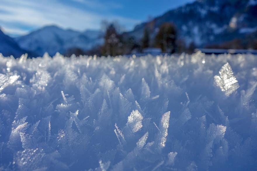kar, buz kristalleri, kış, buz, don, buz gibi, soğuk, kar manzara, kış büyüsü, kar yağışlı, kış ruh hali