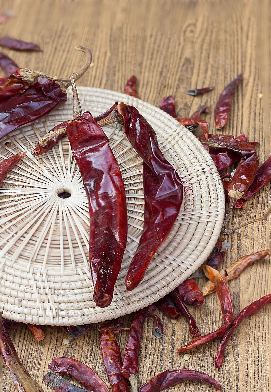 Dried Peppers, Chili Peppers, Flavoring, Seasoning, chili pepper, spice, food, heat, temperature, freshness, vegetable