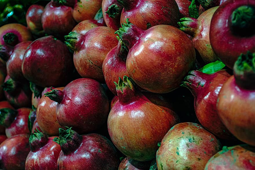 granátové jablko, ovoce, jídlo, čerstvý, zdravý, zralý, organický, sladký, vyrobit, sklizeň, zemědělství