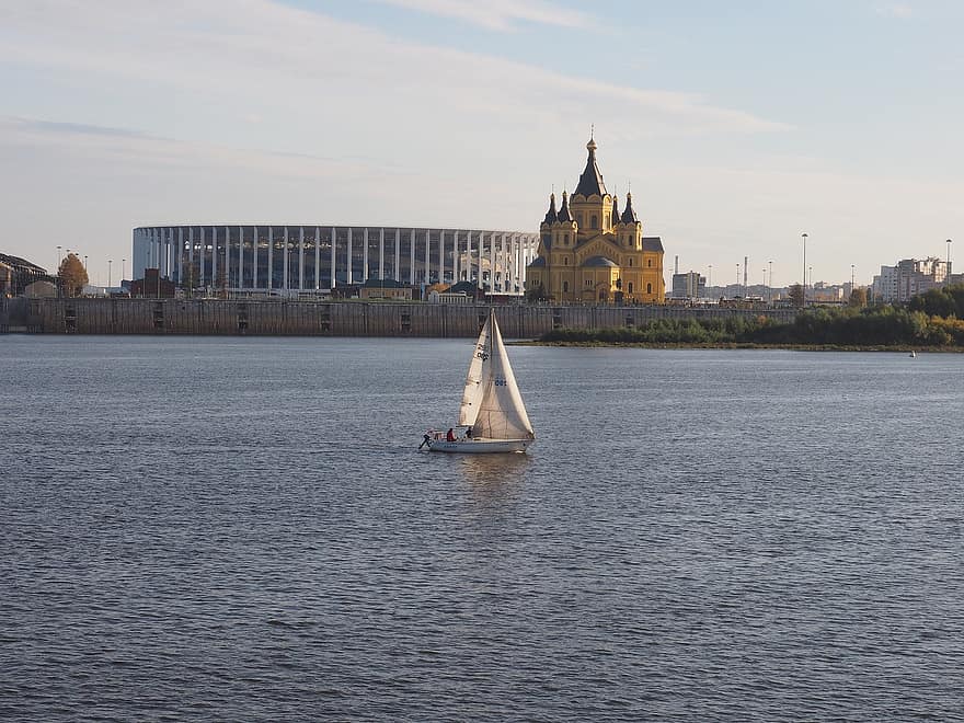 nizhny novgorod, Rusko, řeka, katedrála