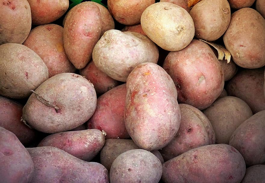 kentang, Sayuran, makanan, segar, pasar, sehat, organik, nutrisi, menghasilkan, panen, kentang mentah