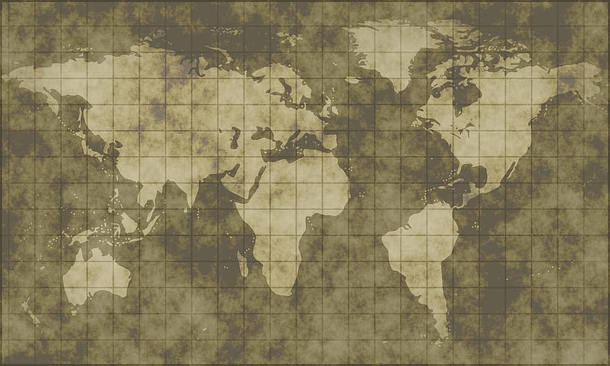 Hartă, lume, călătorie, geografie, cartografie, continente, Europa, global, continent