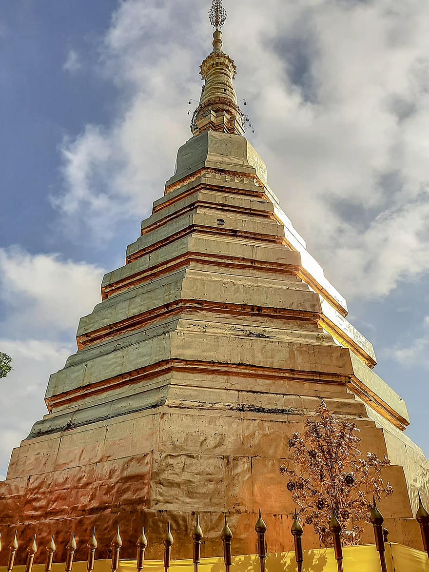 Wat Phra That Cho Hae, tapınak, Budizm, Budist tapınağı, Tayland, eski, yapı, mimari, kültür, işaret, ünlü