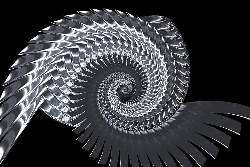 ornament, spirală, model, rotit, fundal, abstract, modern
