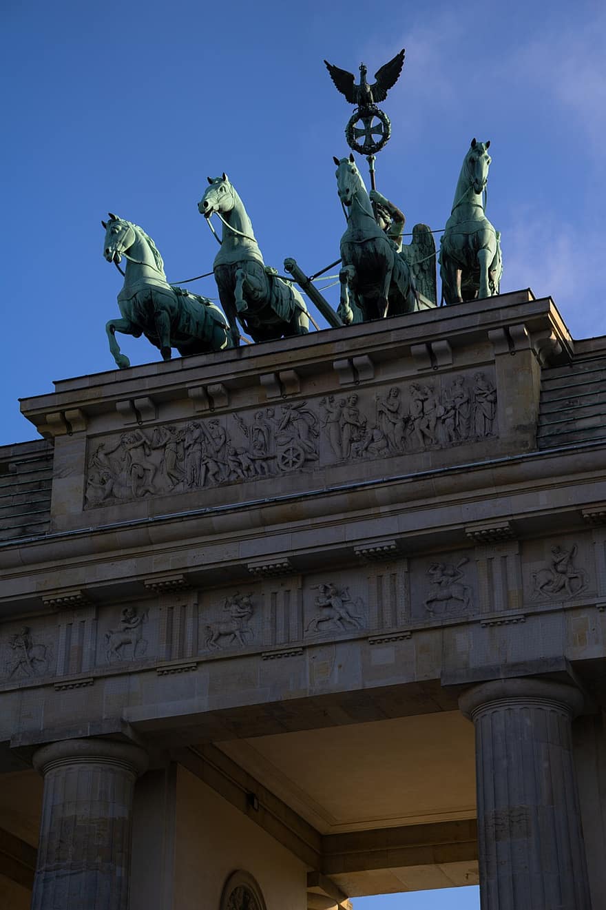 Berliini, Saksa, rakennus, kaupunki, eduskunta, maamerkki, patsas