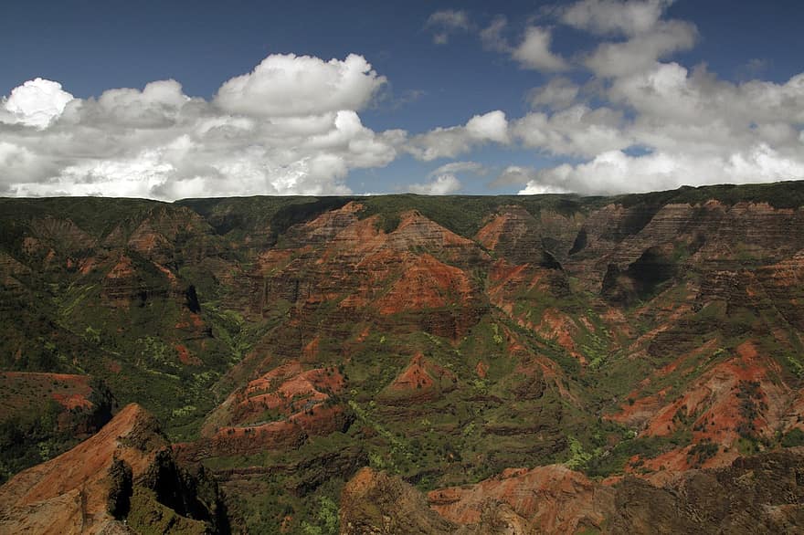 kanion, kanion waimea, Kauai, Hawaje, góry, geologia, USA, erozja
