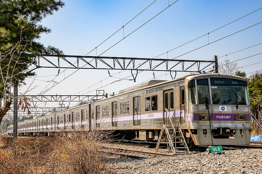 trem, metrô, estrada de ferro, transporte, veículo, metrô seoul, Linha 5, interno, Seoul Transportation Corporation, Ferrovia urbana de Seul, motores elétricos