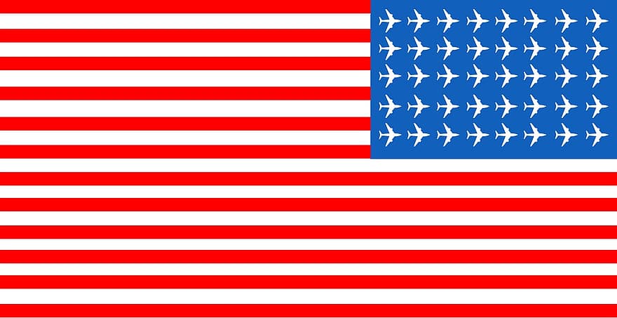 Artwork, Usa Flag, Airplane, America, National, Usa, Flag, Design, United, State, Country