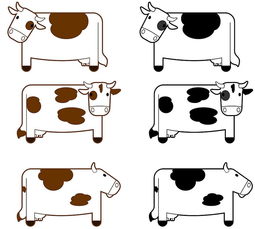 adorabile, agricoltura, animale, arte, sfondo, bovino, cartone animato, bestiame, personaggio, clip, mucca