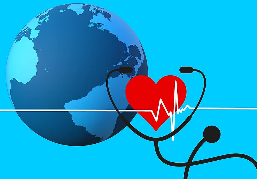 World, Health, Day, Medicine, Heartbeat, Earth, Medical, Wellness, Organization, Who, Awareness