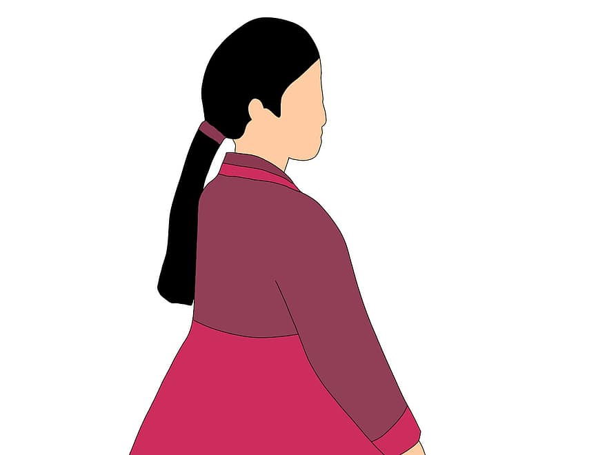 fiică, copil, Japonia, tradiţional, cultură, desen animat, 2d, singur, vedea, tăcut, caracter