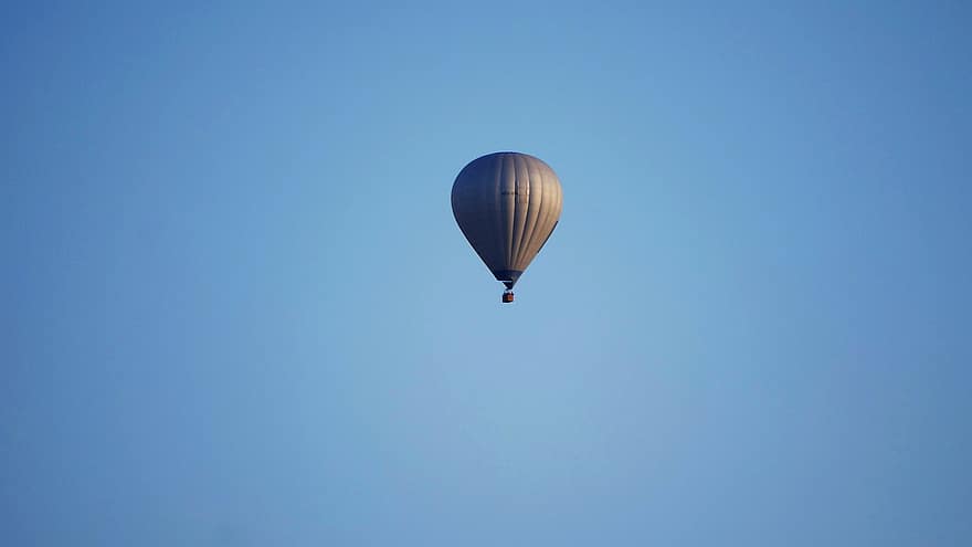 montgolfière, ciel, en volant, ballon, ciel bleu, Voyage