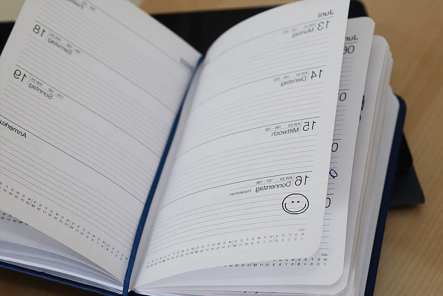 notatnik, planista, kalendarz, wydarzenia, planowanie, wakacje, data, organizator, dokument, Edukacja, książka