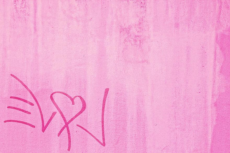 graffiti, amour, grunge, message, expression, Contexte, émotions, sale, texture, fond rose, amour rose
