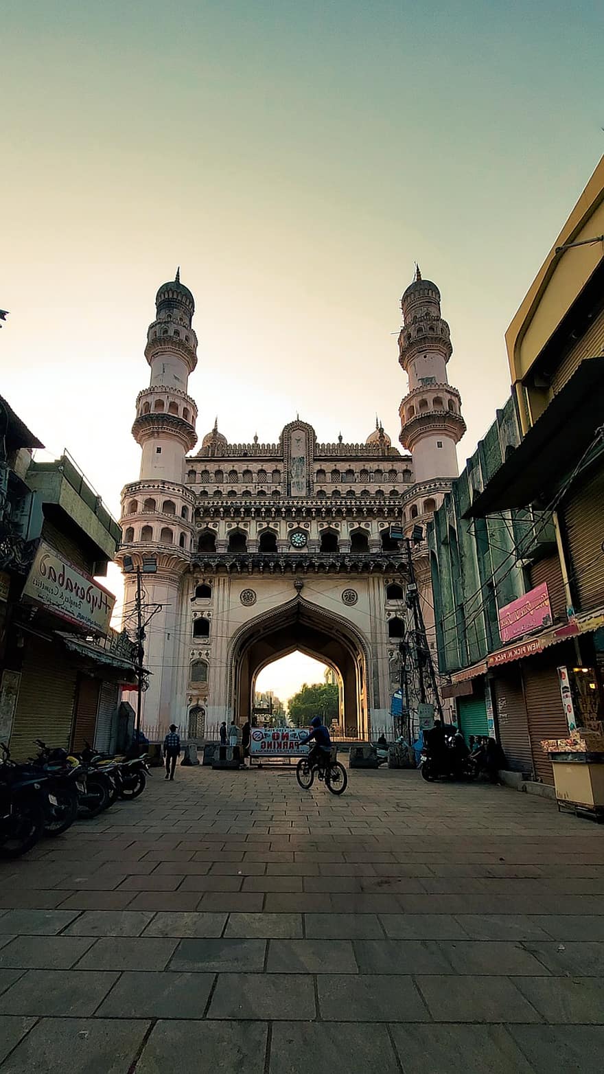 charminar, Hyderabad, gate, india, moské, landemerke, monument, muslim, islam, arkitektur, historisk
