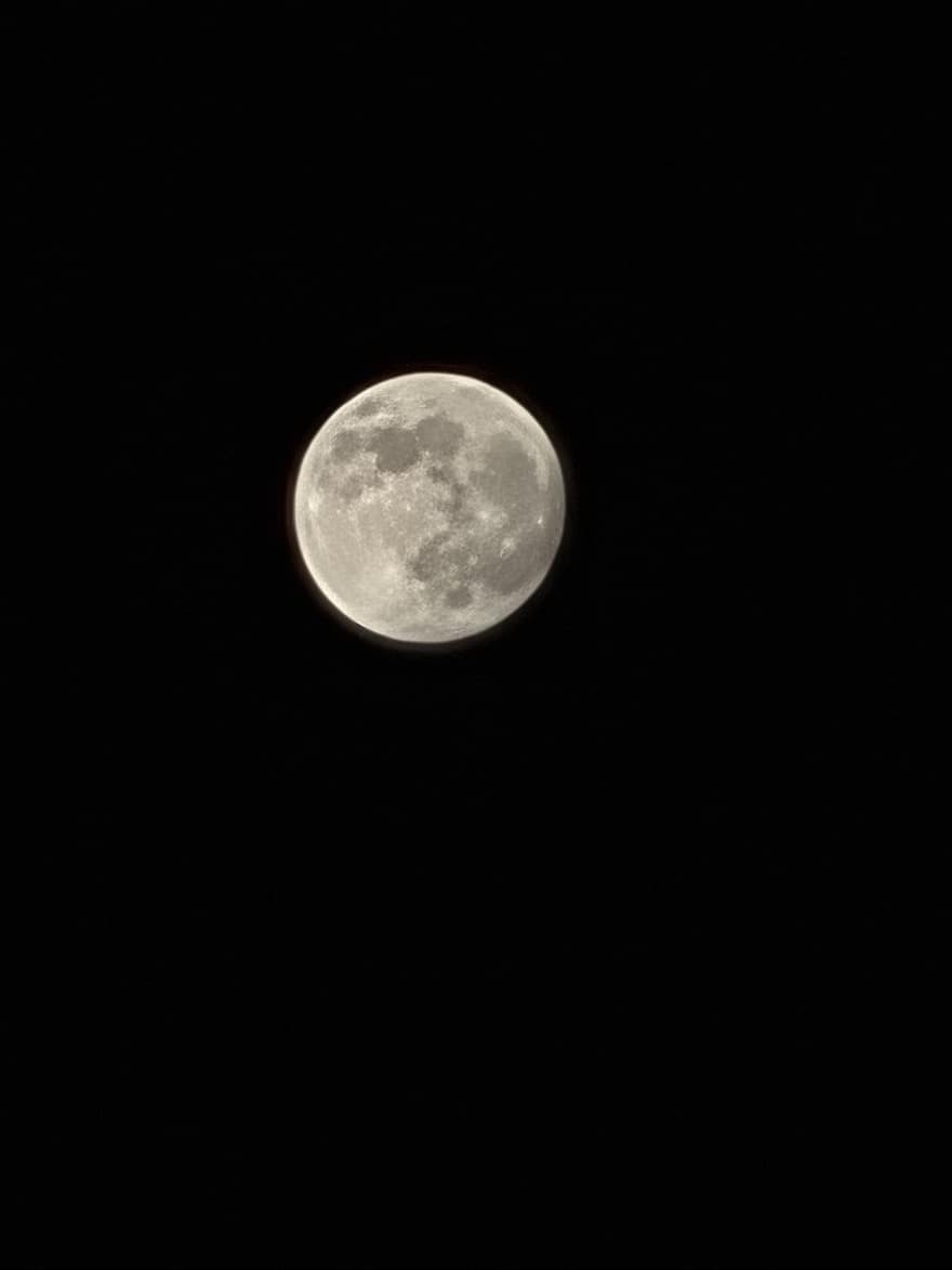 Luna, Luna piena, cielo, cielo scuro, notte, cielo notturno, chiaro di luna, luna