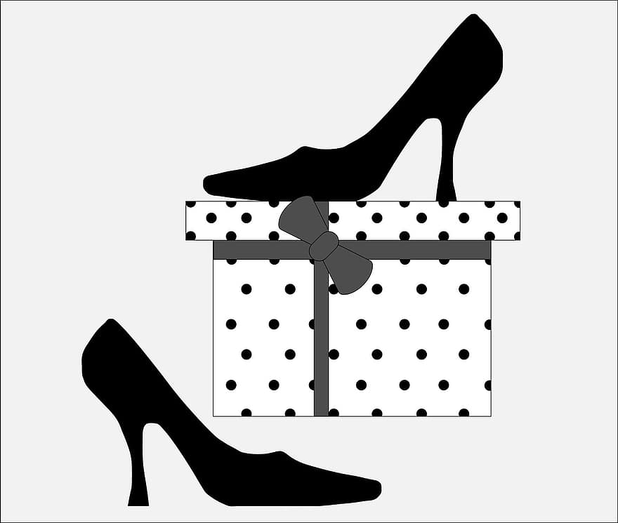 sabates, negre, moda, calçat, blanc, parell, desgast, modern, elegant, accessoris, disseny