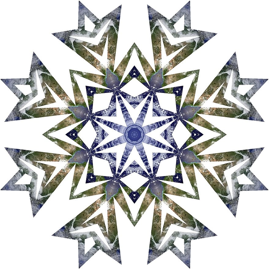 mandala, mønster, ornament, geometrisk, dekorative, kaleidoskop, design, flis, kreativitet