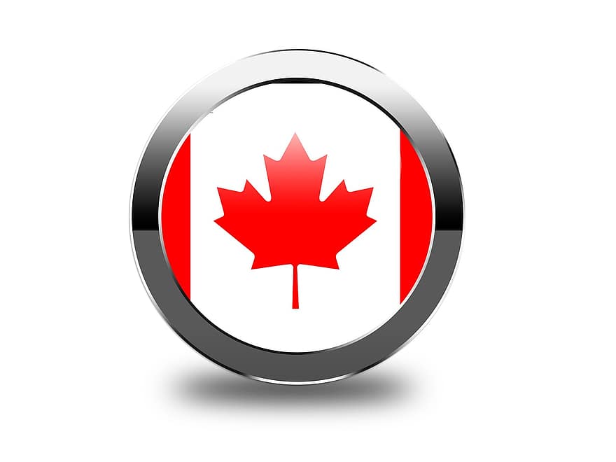 Canada, drapeau, icône, nation, pays, symbole