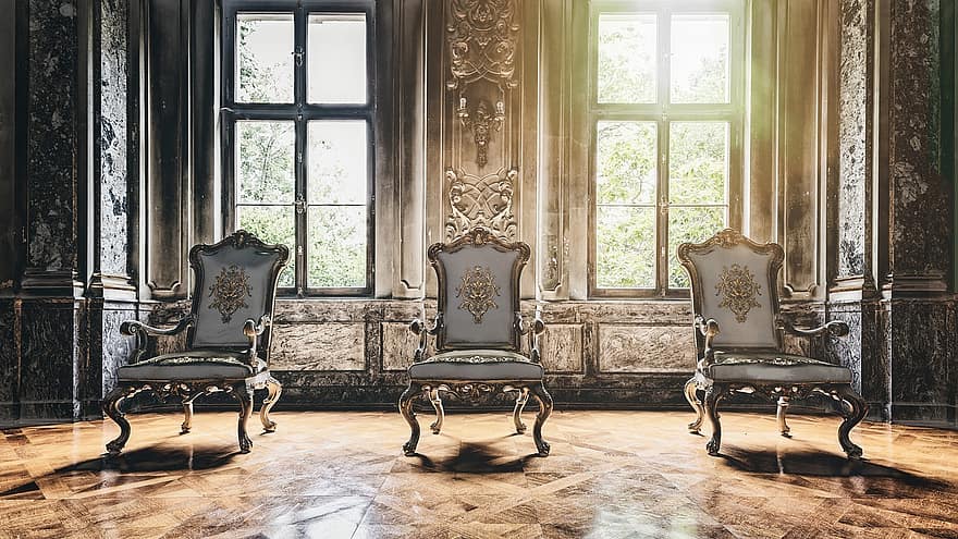 Chairs, Furniture, Castle, Villa, Antique Furniture, chair, indoors, armchair, domestic room, sofa, luxury