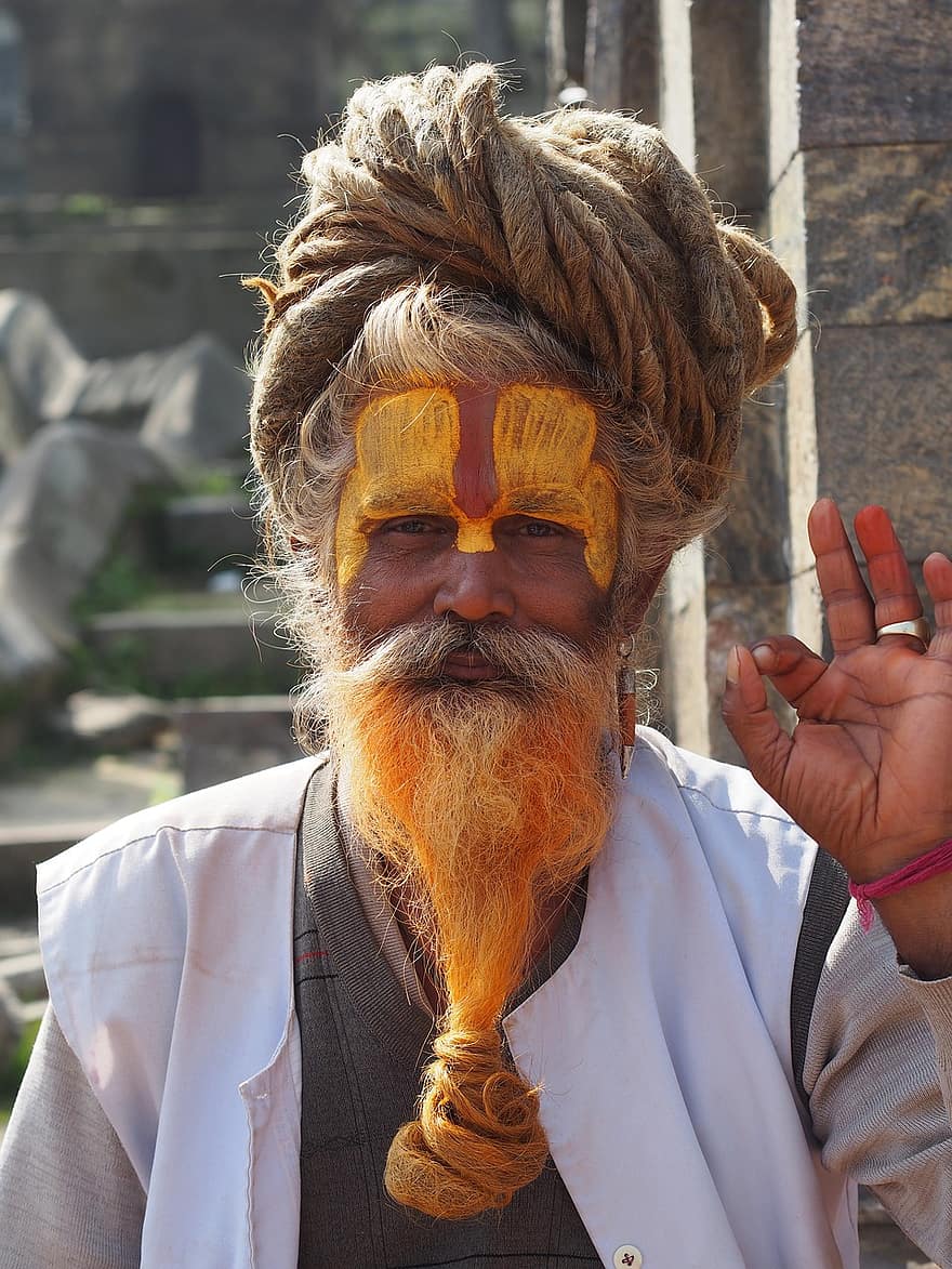 sadhu, heiliger Mann, Mann, Hindu, indisch, Hinduismus, Religion, Porträt, Ganges