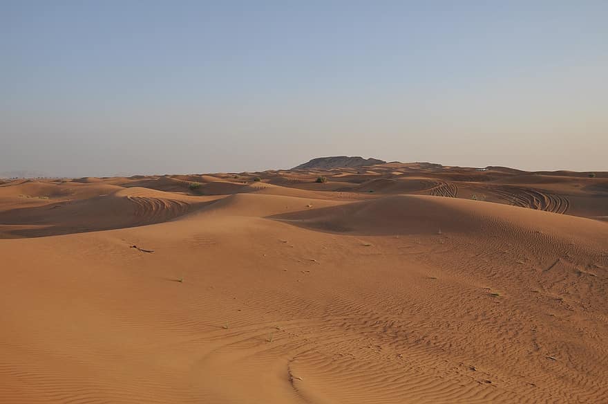 deserto, dunas de areia, dubai, ensolarado