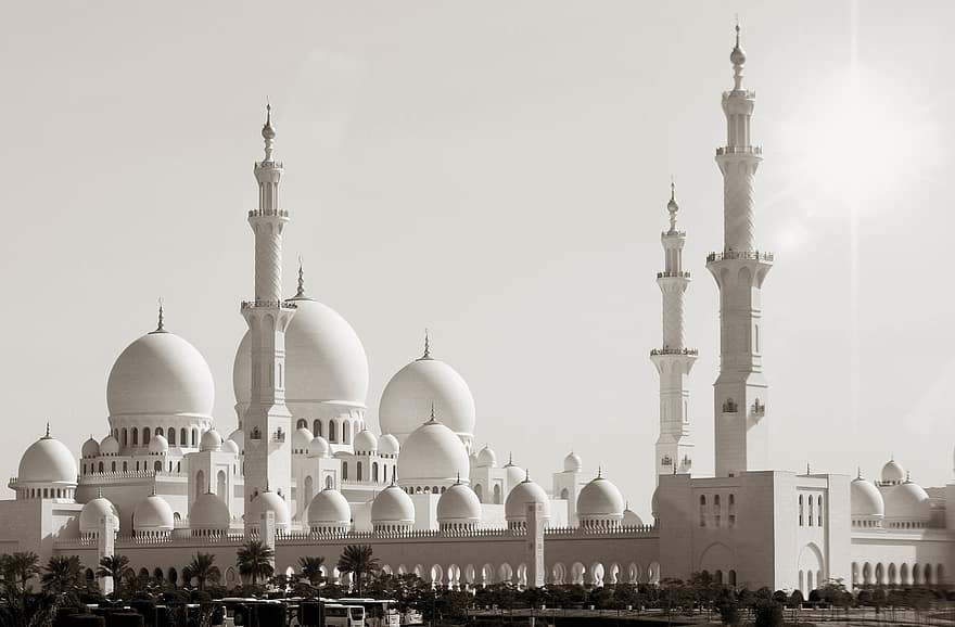 dôme, émirats, religion, mosquée abu dhabi, arabe, architecture, Culture, dhabi, Dubai, est, extérieur