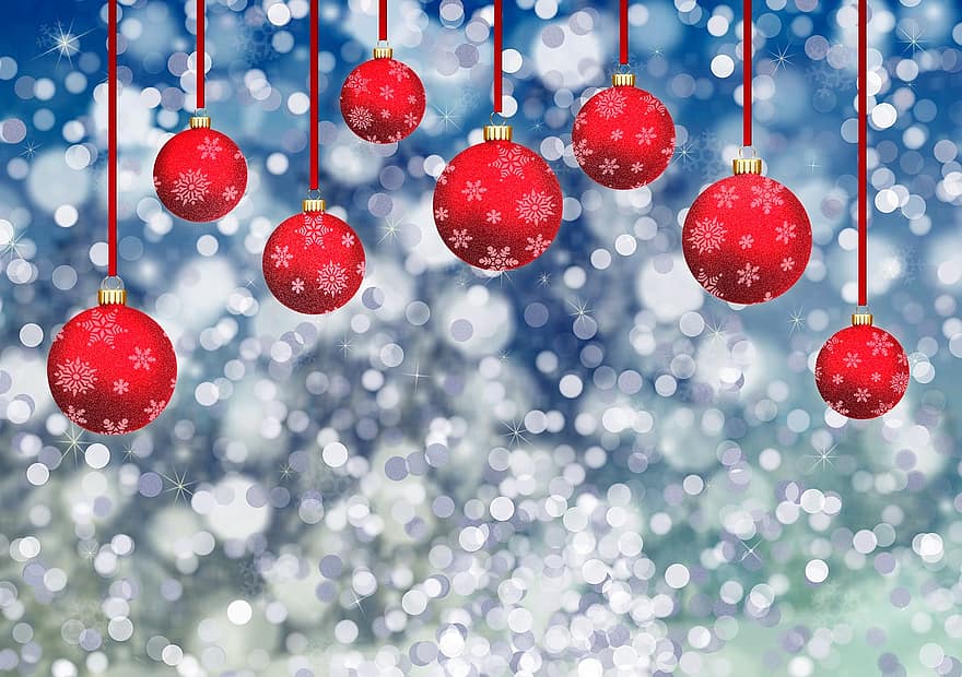 boules de noel, bokeh, image de fond, Noël, des balles, noble, décoration, déco, voeux de noël, décorations de Noël, période de Noël