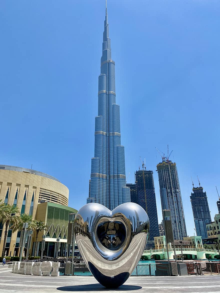 pilvenpiirtäjä, burj khalifa, Dubai, u a e, maamerkki, arkkitehtuuri, rakennuksen ulkoa, kuuluisa paikka, kaupunkikuvan, rakennettu rakenne, moderni