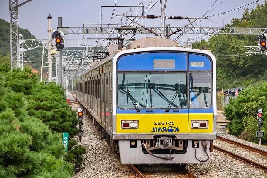 tåg, järnväg, transport, järnvägsspår, järnvägstrafik, Metropolitan Subway, Suin–bundang linjen