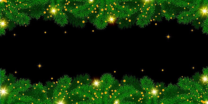 jul, gran, ram, gräns, bakgrund, pärlar, firande, nyår, dekoration, jul bakgrund, vykort