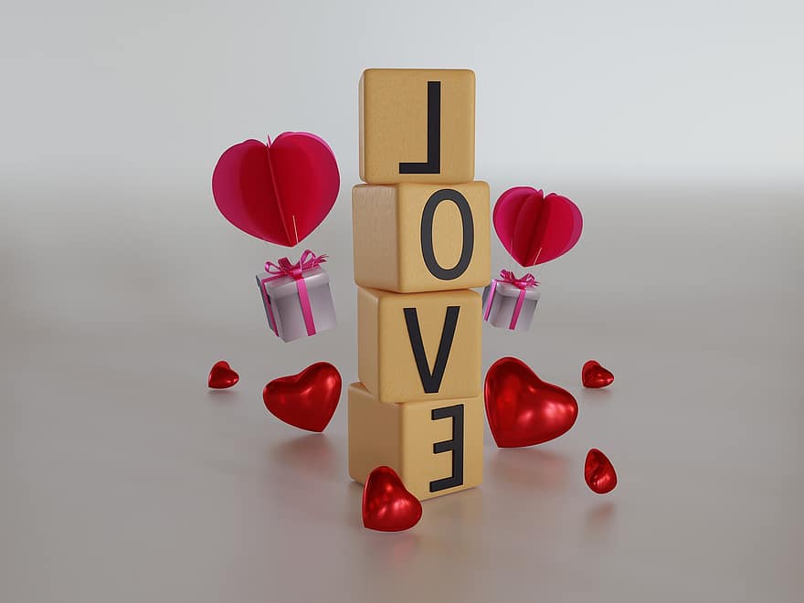 amor, cor, Sant Valentí, disseny, símbol, decoració, romàntic, plantilla, romanç, tipografia, celebració