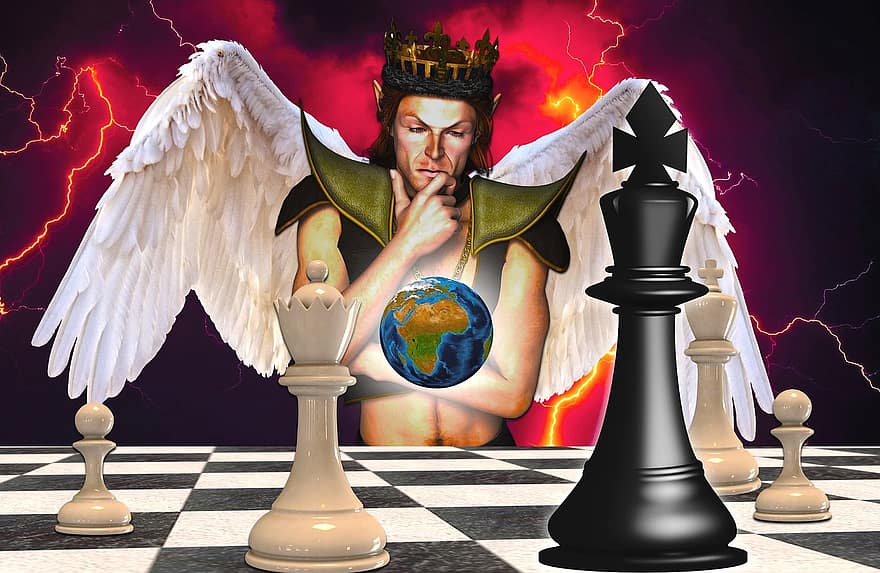 schack, schackmatt, fantasi, Science fiction, religiös, dom, ängel, jord