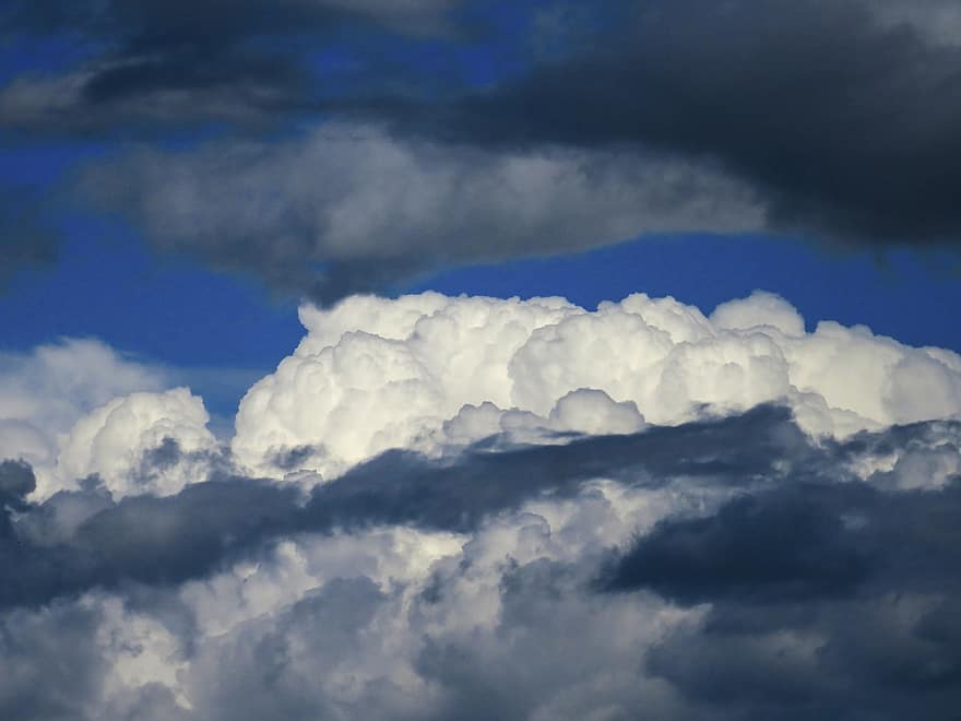 pilvi, taivas, pyöreitä pilviä, sää, valo, mystinen, järkyttävä