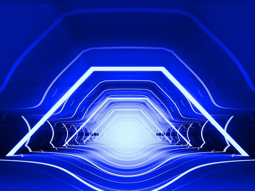 науково-фантастичний, тунель, світиться, блакитний, реферат, фантазія