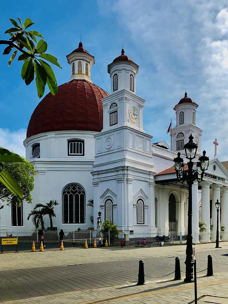 Blenduk教会、スマラン、インドネシア、教会、建築
