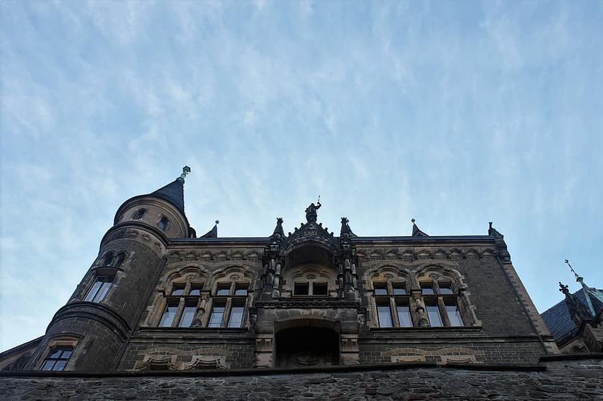 arkitektur, slot, historisk, rejse, Wernigerode, harpiks
