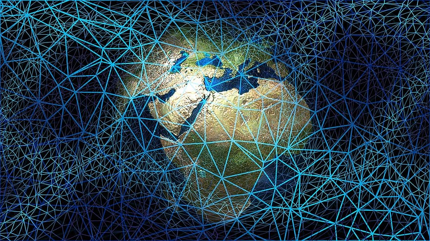 мрежа, земно кълбо, континенти, компютър, дигитален, двоична система, WWW, Информатика, прехвърляне, бита, данни