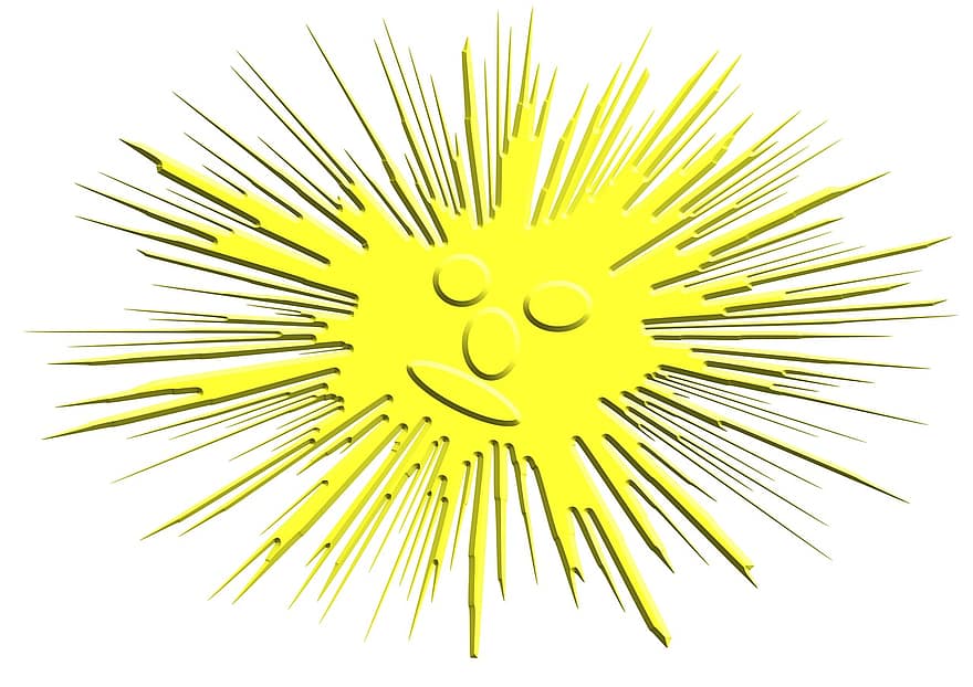 smilie, matahari, emotikon, kuning, bermuka tebal, kegembiraan, imut, kartun, wajah, lucu, menghadapi