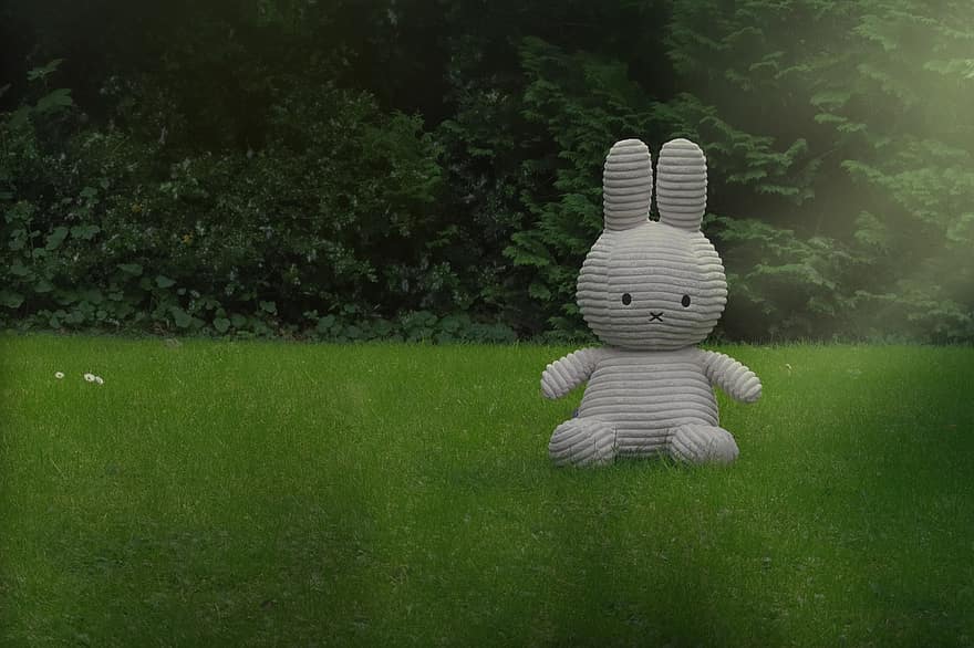 Bunny, Stuffed Toy, Stuffed Bunny, Plush Toy, Toy, Lawn