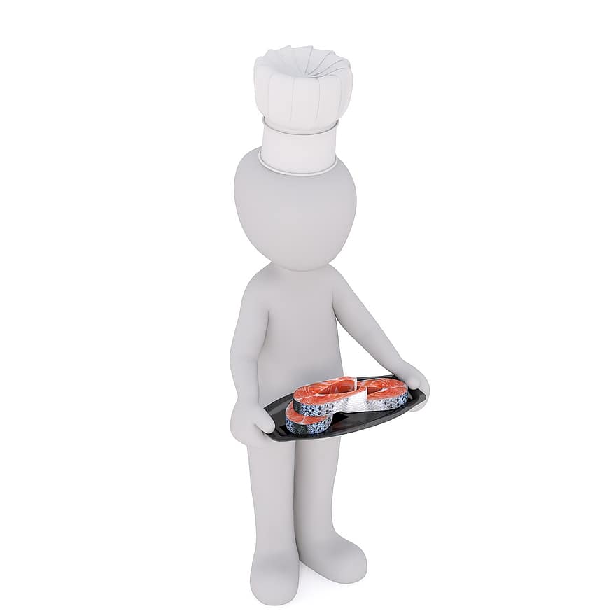 білий самець, 3D модель, ізольовані, 3d, модель, повне тіло, білий, 3D людина, 3D-модель, риба, приготування їжі