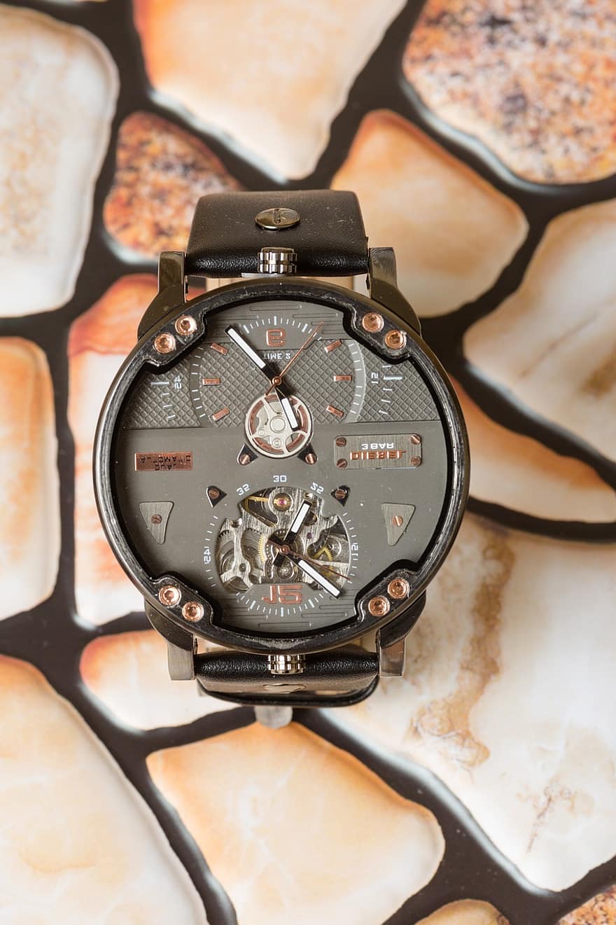 Wristwatch, Watch, Time, Diesel, Hours, Minutes, Timepiece, Accessory, Fashion, Designer, close-up
