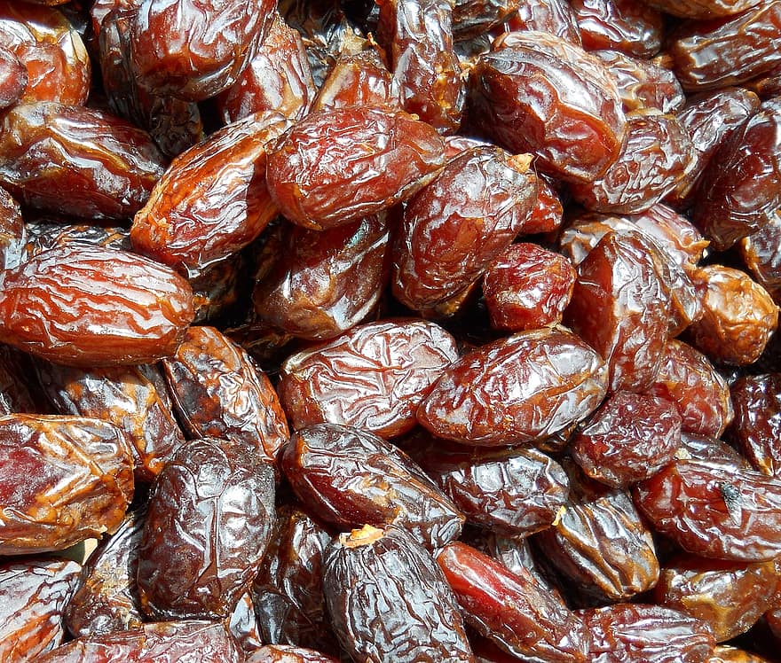 Dates, Fruit, Sweet, Dry, Food, Dessert, Background, Delicious, Healthy