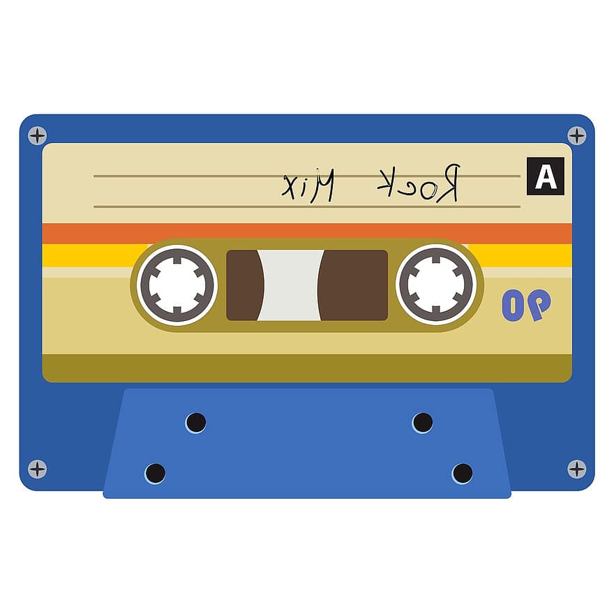 băng cassette, Âm nhạc, phim ảnh, máy thu âm, băng cassette nhỏ gọn, Thập niên 80, 90, Một cuộn băng, băng âm thanh, âm thanh, đá