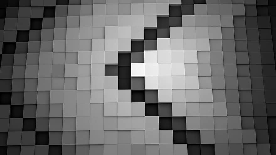 Arrow, Pixels, Cubes, 3d Art, 3d Mockup, Background